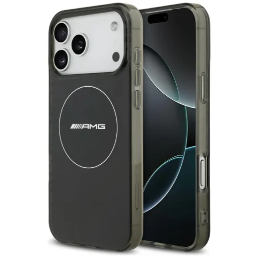 iPhone 17 Pro Max AMG Dvojvrstvové Priehľadné Dymové Čierne MagSafe puzdro - 1
