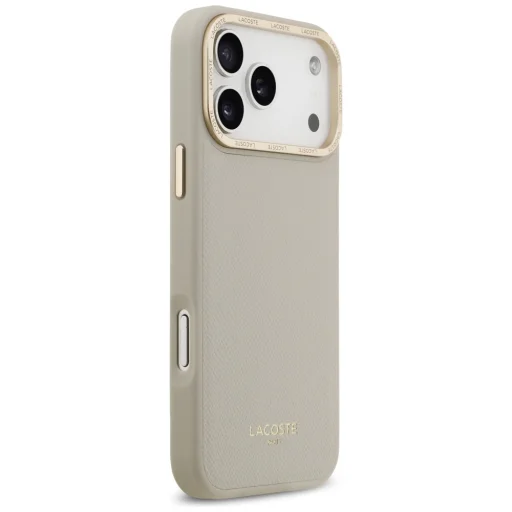 iPhone 17 Pro Max Lacoste Champs Elysees so zlatým logom MagSafe taupe puzdro - 4