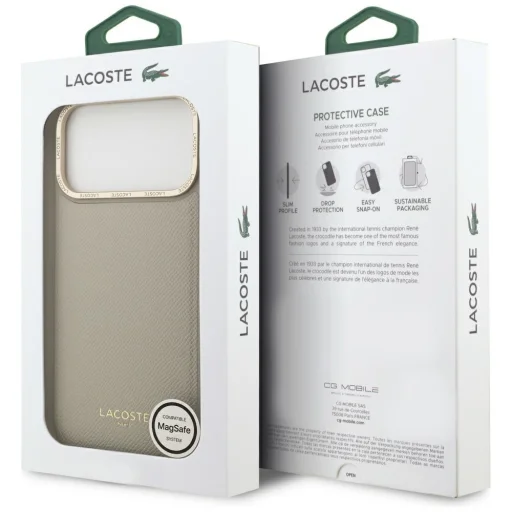 iPhone 17 Pro Max Lacoste Champs Elysees Arany Logós MagSafe taupe tok - 8