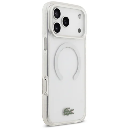 iPhone 17 Pro Max Lacoste Nárazuvzdorné Priehľadné Matné MagSafe puzdro Biele - 4