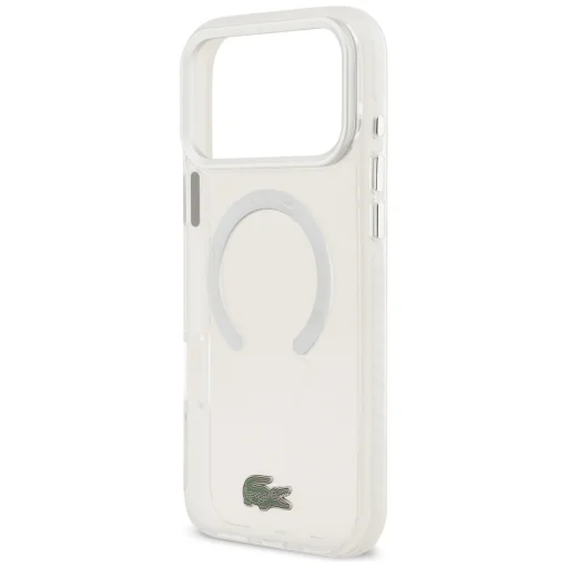 iPhone 17 Pro Max Lacoste Nárazuvzdorné Priehľadné Matné MagSafe puzdro Biele - 6