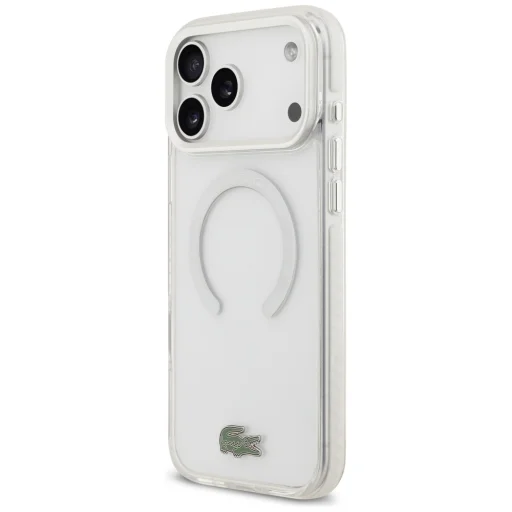 iPhone 17 Pro Max Lacoste Nárazuvzdorné Priehľadné Matné MagSafe puzdro Biele - 2