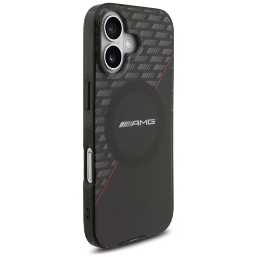 iPhone 17 AMG Dupla Réteg Átlátszó Rhombusz Fekete-Piros tok - 4