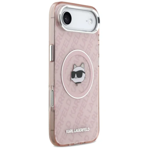 iPhone 17 Air Karl Lagerfeld IML Choupette Hlava Logo MagSafe puzdro ružové - 4