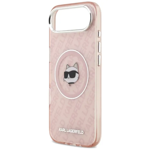 iPhone 17 Air Karl Lagerfeld IML Choupette Hlava Logo MagSafe puzdro ružové - 6
