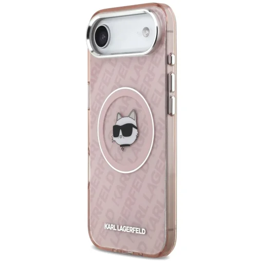 iPhone 17 Air Karl Lagerfeld IML Choupette Hlava Logo MagSafe puzdro ružové - 2