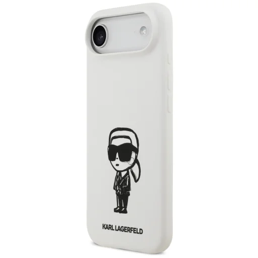iPhone 17 Air Karl Lagerfeld Silikónový Karl Sketch & Logo MagSafe biely obal - 2
