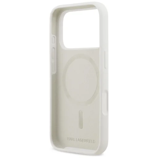 iPhone 17 Pro Karl Lagerfeld Silikónové Karl Sketch & Logo MagSafe puzdro biele - 7