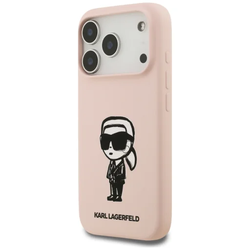 iPhone 17 Pro Max Karl Lagerfeld Szilikon Karl Sketch & Logo MagSafe tok rózsaszín - 2