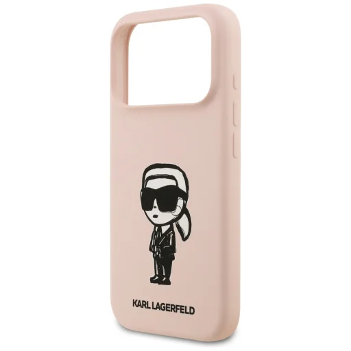 iPhone 17 Pro Max Karl Lagerfeld Szilikon Karl Sketch & Logo MagSafe tok rózsaszín - 6