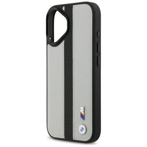 iPhone 17 BMW M perforované pruhované puzdro MagSafe s logom, sivé - 6