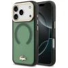 iPhone 17 Pro Lacoste nárazuvzdorné priehľadné matné puzdro MagSafe so zlatým logom vo farbe: sinopel thumbnail