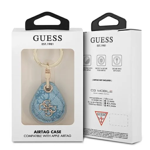 Guess Saffiano 4G Big Metal Logo AirTag tok kék - 3