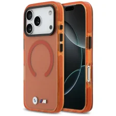 iPhone 17 Pro BMW M IML nárazuvzdorné MagSafe puzdro s kovovými logami, oranžové