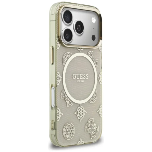 iPhone 17 Pro Guess IML Peony Dot MagSafe puzdro béžové, - 4