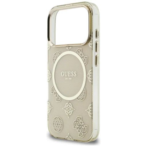 iPhone 17 Pro Guess IML Peony Dot MagSafe puzdro béžové, - 6