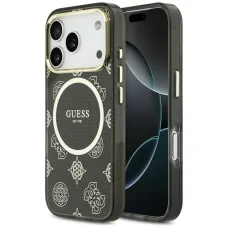 Puzdro Guess IML Peony Dot MagSafe pre iPhone 17 Pro, čierne