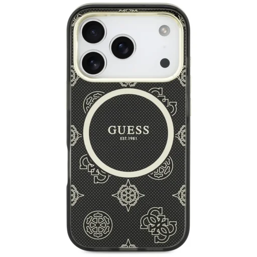 Puzdro Guess IML Peony Dot MagSafe pre iPhone 17 Pro, čierne - 3