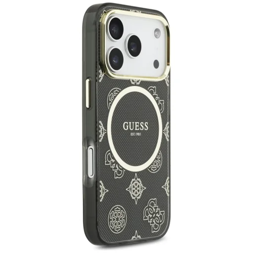 Puzdro Guess IML Peony Dot MagSafe pre iPhone 17 Pro, čierne - 4