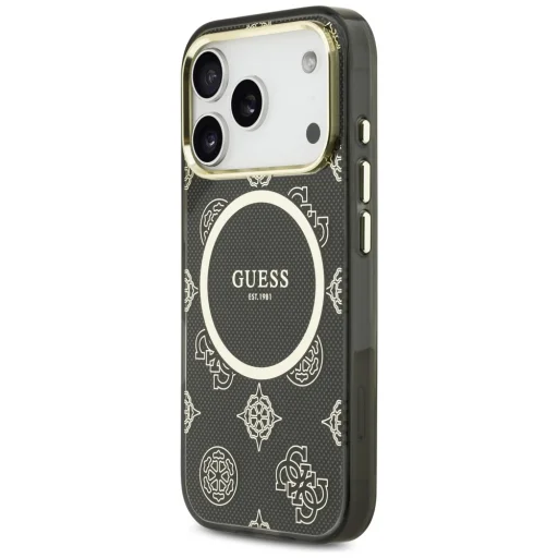 Puzdro Guess IML Peony Dot MagSafe pre iPhone 17 Pro, čierne - 2