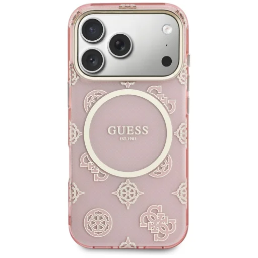 iPhone 17 Pro Guess IML Peony Dot MagSafe puzdro ružové - 3