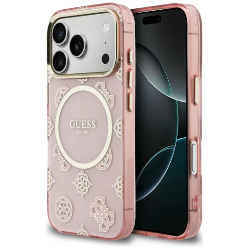iPhone 17 Pro Guess IML Peony Dot MagSafe puzdro ružové - 1