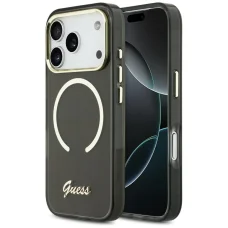 iPhone 17 Pro Max Guess IML Script Metal MagSafe puzdro čierne