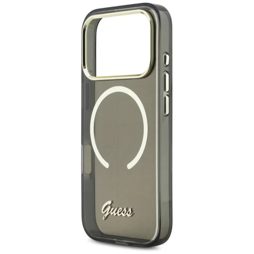 iPhone 17 Pro Max Guess IML Script Metal MagSafe puzdro čierne - 6
