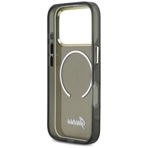 iPhone 17 Pro Max Guess IML Script Metal MagSafe puzdro čierne - 7