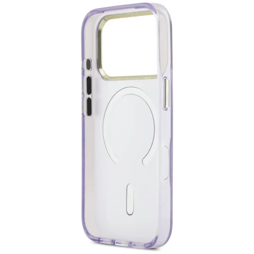 iPhone 17 Pro Max Guess IML Shell Script kovové MagSafe puzdro fialové - 7