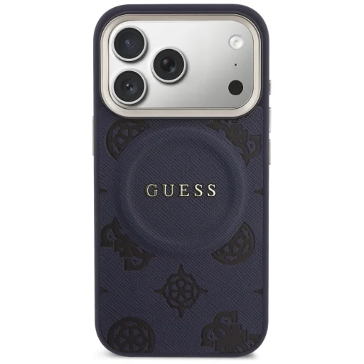 iPhone 17 Pro Max Guess Peony Hot Stamp MagSafe puzdro modré, - 3