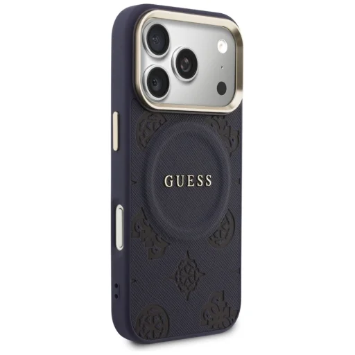 iPhone 17 Pro Max Guess Peony Hot Stamp MagSafe puzdro modré, - 4
