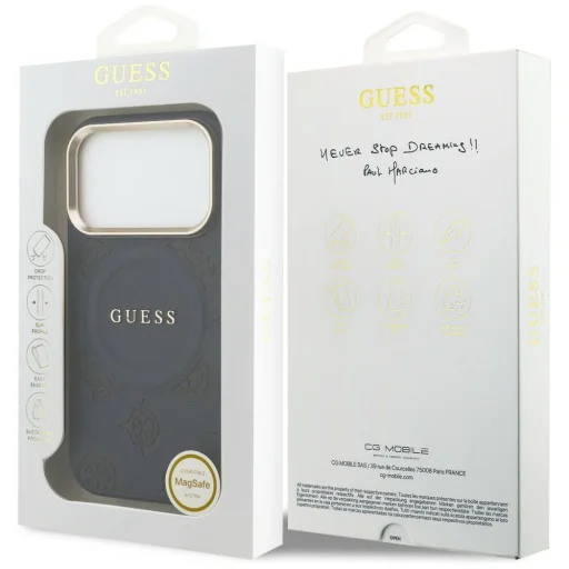 iPhone 17 Pro Max Guess Peony Hot Stamp MagSafe puzdro modré, - 8