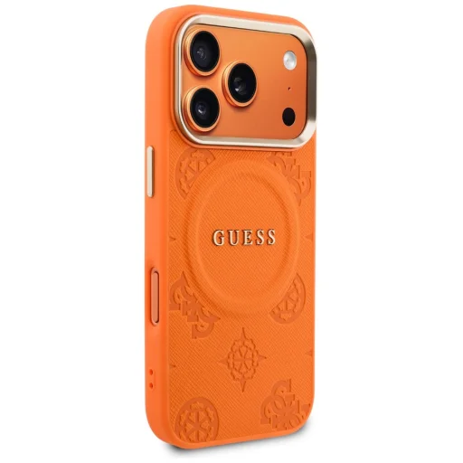 iPhone 17 Pro Max Guess Peony Hot Stamp MagSafe obal oranžový - 4