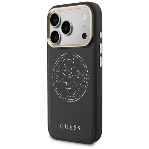 iPhone 17 Pro Guess Perforované 4G MagSafe čierne puzdro - 2