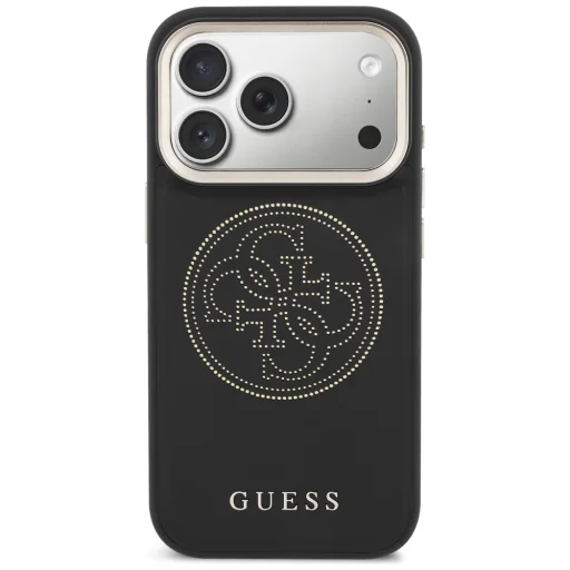 iPhone 17 Pro Guess Perforované 4G MagSafe čierne puzdro - 3