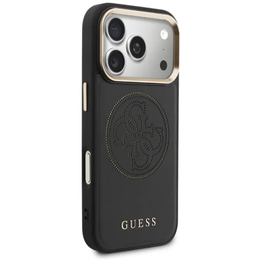 iPhone 17 Pro Guess Perforované 4G MagSafe čierne puzdro - 4