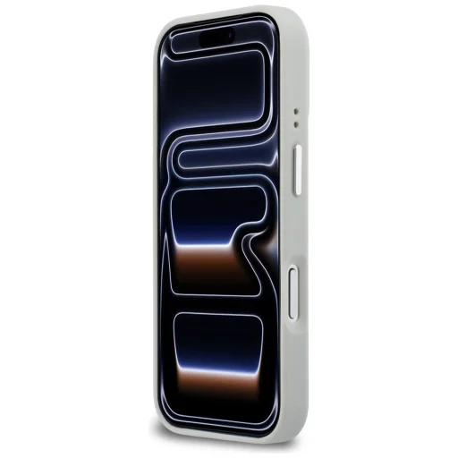 iPhone 17 Pro Max Karl Lagerfeld Croco KL Script Logo strieborné MagSafe puzdro - 5