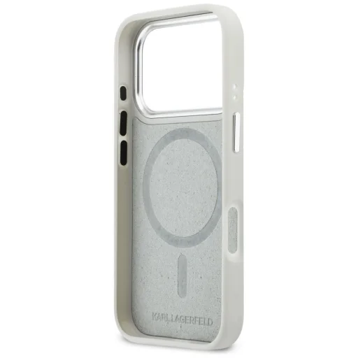 iPhone 17 Pro Max Karl Lagerfeld Croco KL Script Logo strieborné MagSafe puzdro - 7