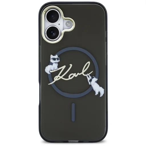 iPhone 17 Karl Lagerfeld IML Choupettes Karl Script Logo MagSafe puzdro čierne - 3