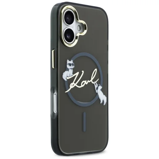 iPhone 17 Karl Lagerfeld IML Choupettes Karl Script Logo MagSafe puzdro čierne - 4