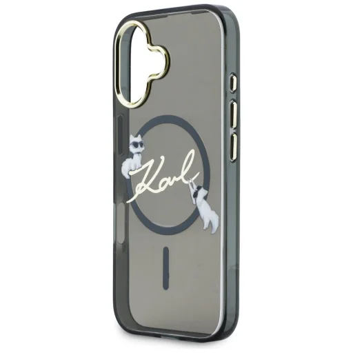 iPhone 17 Karl Lagerfeld IML Choupettes Karl Script Logo MagSafe puzdro čierne - 6