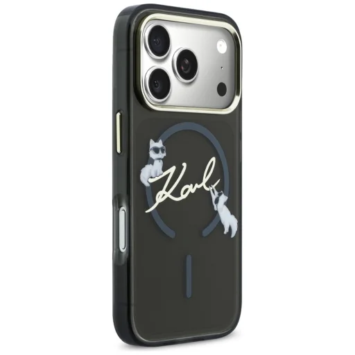 iPhone 17 Pro Max Karl Lagerfeld IML Choupettes Karl Script Logo MagSafe obal čierny - 4