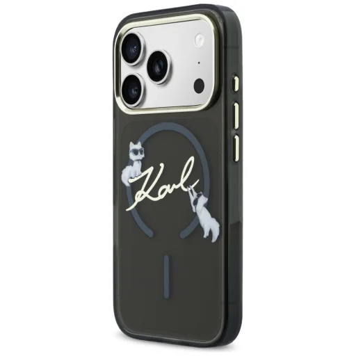 iPhone 17 Pro Max Karl Lagerfeld IML Choupettes Karl Script Logo MagSafe obal čierny - 2