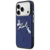 iPhone 17 Pro Etui Karl Lagerfeld IML Choupettes Karl Script Logo MagSafe tok kék thumbnail