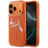 iPhone 17 Pro Max Karl Lagerfeld IML Choupettes Karl Script Logo oranžové MagSafe puzdro thumbnail