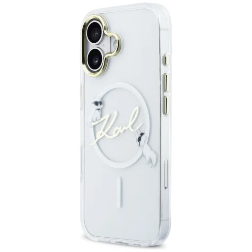 iPhone 17 Karl Lagerfeld IML Choupettes Karl Script Logo MagSafe tok átlátszó - 2