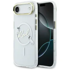 iPhone 17 Air Karl Lagerfeld IML Choupettes Karl Script Logo MagSafe obal priehľadný