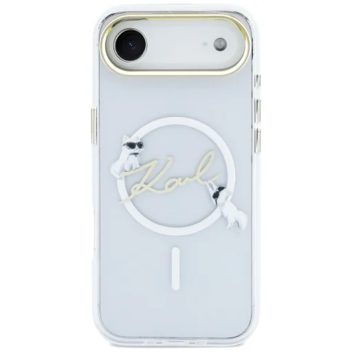 iPhone 17 Air Karl Lagerfeld IML Choupettes Karl Script Logo MagSafe obal priehľadný - 3