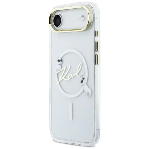 iPhone 17 Air Karl Lagerfeld IML Choupettes Karl Script Logo MagSafe obal priehľadný - 2